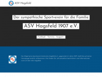 asvhagsfeld1907.de Webseite Vorschau
