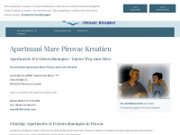 apartmani-mare-pirovac.com Webseite Vorschau