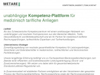 metare.ch Webseite Vorschau
