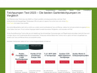 teichpumpentest.com Webseite Vorschau