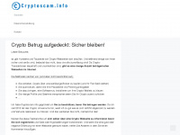 cryptoscam.info Webseite Vorschau
