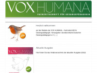 voxhumana-online.de Webseite Vorschau