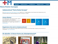 maria-mutter-europas.de Webseite Vorschau