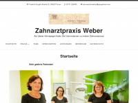 zahnarztpraxisweber.info Webseite Vorschau