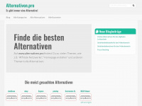 alternativen.pro Webseite Vorschau