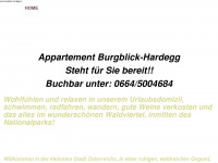 burgblick-hardegg.at Webseite Vorschau