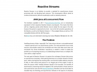 reactive-streams.org Webseite Vorschau