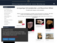 holzmanufaktur-vanbeijnum.ch Webseite Vorschau