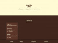vanilla-cms.org Webseite Vorschau