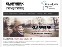 klaerwerk-bamberg.de Webseite Vorschau