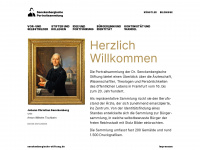 senckenbergische-portraitsammlung.de Webseite Vorschau