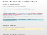 fredebelowski.com Webseite Vorschau