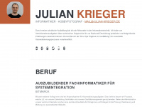 julian-krieger.de Webseite Vorschau