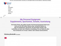 mypersonalequipment.com Webseite Vorschau