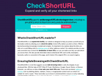 checkshorturl.com Webseite Vorschau