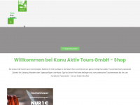 kanu-aktiv-tours.shop Webseite Vorschau