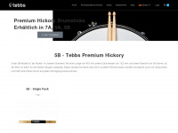 tebbs-drumsticks.com Webseite Vorschau
