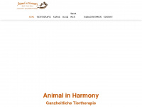 animal-in-harmony.ch Webseite Vorschau