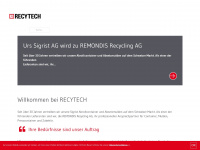 recytech.ch Webseite Vorschau