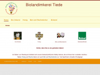 biolandimkerei-tiede.de Webseite Vorschau