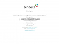 binder3.at Webseite Vorschau