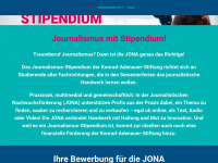 das-journalismus-stipendium.de Webseite Vorschau