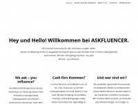 askfluencer.com Webseite Vorschau