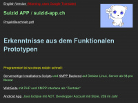 suizid-app.ch Webseite Vorschau
