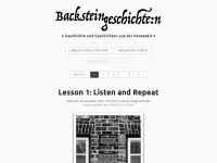 backsteingeschichten.de Webseite Vorschau