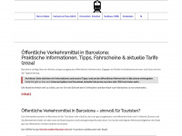 barcelona-nahverkehr.info Webseite Vorschau
