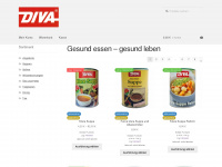 diva-foods.eu Webseite Vorschau