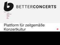 betterconcerts.org Webseite Vorschau