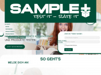 sampleplus.at Webseite Vorschau
