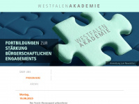 westfalen-akademie.nrw Webseite Vorschau
