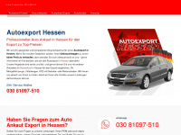 autoexport-hessen.de Webseite Vorschau