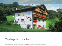 mantingerhof.com Webseite Vorschau