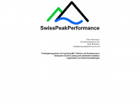 swisspeakperformance.com Webseite Vorschau