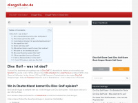 discgolf-abc.de Webseite Vorschau