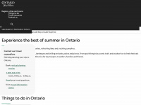 destinationontario.com Webseite Vorschau