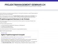 projektmanagement-seminar.ch Webseite Vorschau