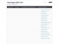 feiertage-2023.info Webseite Vorschau
