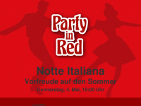 partyinred.at Webseite Vorschau