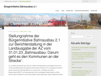 bahnausbau21.de Webseite Vorschau
