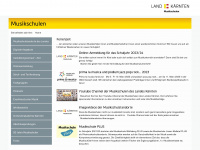 musikschule.ktn.gv.at Webseite Vorschau