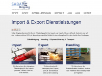 sabai-shipping.ch Webseite Vorschau