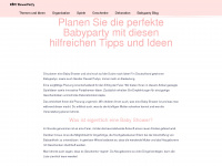 baby-showerparty.de Webseite Vorschau