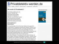 privatdetektiv-werden.de Webseite Vorschau