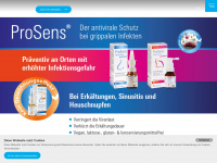 prosens.ch Webseite Vorschau