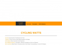 cycling-watts.com Webseite Vorschau