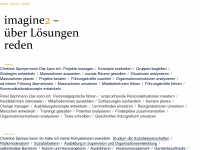 imagine2.ch Webseite Vorschau